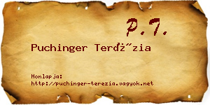 Puchinger Terézia névjegykártya